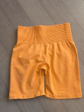 NVGTN Orange High-Waist Athletic Shorts